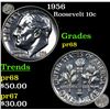 Image 1 : Proof 1956 Roosevelt Dime 10c Grades GEM++ Proof