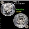 Image 1 : 1969-d Kennedy Half Dollar 50c Grades Select+ Unc