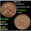 Image 1 : 1917-d Lincoln Cent 1c Grades Choice AU