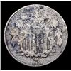 Image 2 : 1869 Shield Nickel 5c Grades vg details