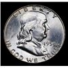 Image 2 : 1954-p Franklin Half Dollar 50c Grades Select Unc FBL