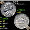 Image 1 : Proof 1956 Jefferson Nickel 5c Grades GEM+ Proof