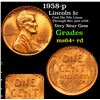 Image 1 : 1958-p Lincoln Cent 1c Grades Choice+ Unc RD