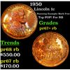 Image 1 : Proof 1950 Lincoln Cent 1c Grades Gem+ Proof RB