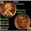 Image 1 : Proof 1942 Lincoln Cent 1c Grades Select+ Proof Red