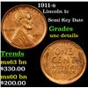 Image 1 : 1911-s Lincoln Cent 1c Grades Unc Details