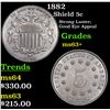 Image 1 : 1882 Shield Nickel 5c Grades Select+ Unc