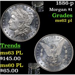1886-p Morgan Dollar $1 Grades Select Unc PL