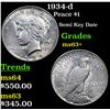 Image 1 : 1934-d Peace Dollar $1 Grades Select+ Unc