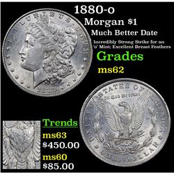 1880-o Morgan Dollar $1 Grades Select Unc