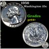 Image 1 : Proof 1956 Washington Quarter 25c Grades Choice+ Proof