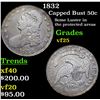 Image 1 : 1832 Capped Bust Half Dollar 50c Grades vf+