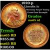 Image 1 : 1920-p Lincoln Cent 1c Grades GEM Unc RD