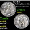 Image 1 : 1944-p Walking Liberty Half Dollar 50c Grades Select+ Unc