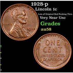 1928-p Lincoln Cent 1c Grades Choice AU/BU Slider
