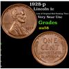 Image 1 : 1928-p Lincoln Cent 1c Grades Choice AU/BU Slider