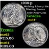 Image 1 : 1936-p Walking Liberty Half Dollar 50c Grades Choice+ Unc