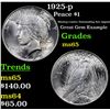 Image 1 : 1925-p Peace Dollar $1 Grades GEM Unc