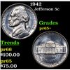 Image 1 : Proof 1942 Jefferson Nickel 5c Grades GEM+ Proof