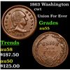 Image 1 : 1863 Washington Civil War Token 1c Grades Choice AU