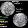 Image 1 : 1880-p Morgan Dollar $1 Grades Select+ Unc