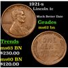 Image 1 : 1921-s Lincoln Cent 1c Grades Select Unc BN