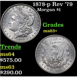 1878-p Rev '79 Morgan Dollar $1 Grades Select+ Unc