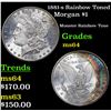 Image 1 : 1881-s Rainbow Toned Morgan Dollar $1 Grades Choice Unc