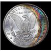 Image 3 : 1881-s Rainbow Toned Morgan Dollar $1 Grades Choice Unc