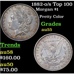 1882-o/s Top 100 Morgan Dollar $1 Grades Choice AU