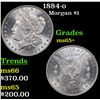 Image 1 : 1884-o Morgan Dollar $1 Grades GEM+ Unc