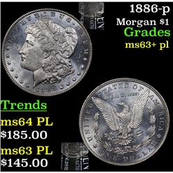 1886-p Morgan Dollar $1 Grades Select Unc+ PL