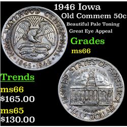 1946 Iowa Old Commem Half Dollar 50c Grades GEM+ Unc