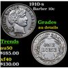 Image 1 : 1910-s Barber Dime 10c Grades AU Details