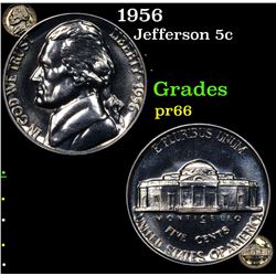 Proof 1956 Jefferson Nickel 5c Grades GEM+ Proof