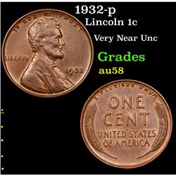 1932-p Lincoln Cent 1c Grades Choice AU/BU Slider