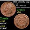 Image 1 : 1863 Liberty Cap Civil War Token 1c Grades vf++