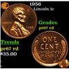 Image 1 : Proof 1956 Lincoln Cent 1c Grades Gem++ Proof Red