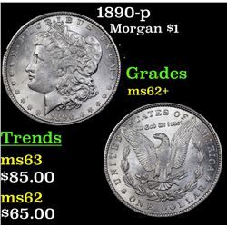 1890-p Morgan Dollar $1 Grades Select Unc