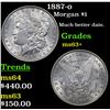 Image 1 : 1887-o Morgan Dollar $1 Grades Select+ Unc