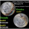 Image 1 : 1902-o Rainbow Toned Morgan Dollar $1 Grades Select+ Unc