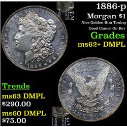 1886-p Morgan Dollar $1 Grades Select Unc+ DMPL