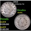 Image 1 : 1912 Liberty Nickel 5c Grades Choice Unc