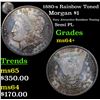 Image 1 : 1880-s Rainbow Toned Morgan Dollar $1 Grades Choice+ Unc