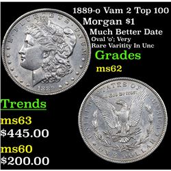 1889-o Vam 2 Top 100 Morgan Dollar $1 Grades Select Unc