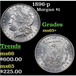 1896-p Morgan Dollar $1 Grades GEM+ Unc