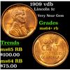 Image 1 : 1909 vdb Lincoln Cent 1c Grades Choice+ Unc RB