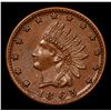 Image 2 : 1863 Indian Civil War Token 1c Grades Select+ Unc BN
