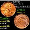 Image 1 : 1927-p Lincoln Cent 1c Grades Select+ Unc RB