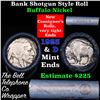 Image 1 : Buffalo Nickel Shotgun Roll in Old Bank Style  'Bell Telephone' Wrapper 1923 & d Mint Ends